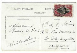 Belgian Congo Sc#61(single frank)-MATADI 12/DEC/1919-postcard view ...