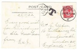 South Africa SG#4(single frank)-PORT ELIZABETH 28/NOV/22-postcard ...