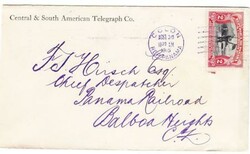 Panama Sc#206(single frank)-COLON AGST/30/1915(purple machine ...