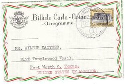 Mozambique AEROGRAMME-HG:FG22-LOURENCO MARQUES 21/1/61 to USA with ...