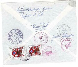 Portuguese Guinea Sc#315,338(pair-reverse)-TEIXEIRA PINTO 3/5/72-AIR ...