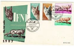 Ifni Sc#82-83/#B29-30-FIRST DAY-SIDI IFNI 23/NOV/57-unaddressed-minor ...