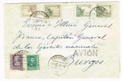 Spain CIVIL WAR-NATIONAL STATE-ADDRESSED TO GENERAL FRANCO-Sc#675 ...