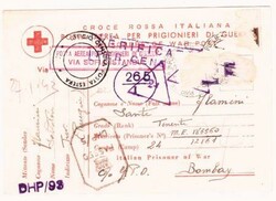 ITALIAN P.O.W.-BRITISH INDIA-CLEMENT TOWN CAMP 24-RED CROSS ...