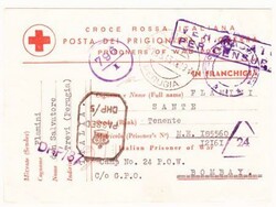 ITALIAN P.O.W.-BRITISH INDIA-CLEMENT TOWN CAMP 24-RED CROSS ...