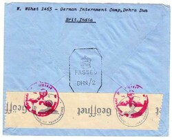 GERMAN CIVILIAN INTERNEE-BRITISH INDIA-PREMNAGAR CAMP-CENSORED ...