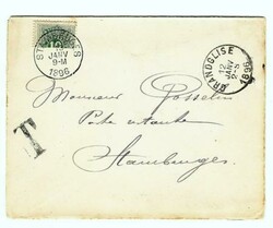 Belgium POSTAGE DUE-J1-BISECT USED IN PERIOD-STAMBRUGES ...
