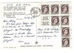 Canada BOOKLET PANE-SG#463a(FULL PANE+2singles)-TRANSCANADA AIR LINES ...