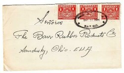 Colombia Sc#379(strip of 3)-SAN GIL ENE/10/1925 to USA-SCARCE ...