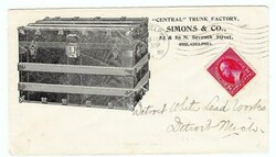 2c WASH-BUREAU ISSUE-Sc#267-ILLUSTRATED TRUNK ADVETISING-PHILADELPHIA ...