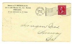 2c WASH-BUREAU ISSUE-Sc#279-ILLUSTRATED TRUNK ADVETISING-CHICAGO ILL ...