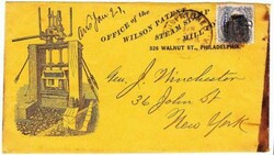 Sc#114(single frank)-ILLUSTRATED WILSON PATENT STEAM STAMP ...