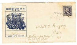 3c WASH-WAR RATE-IOLLUSTRATED MASONIC ADVERTISING-GOOD HOPE ILL ...