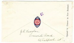 New Zealand Postal Envelope-HG:B25-uprated SG#614-WESTPORT ...