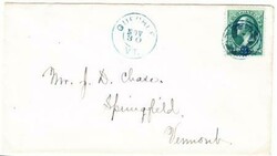 3C BANKNOTE-QUECHEE(Windsor County)VERMONT-NEGATIVE STAR FANCY ...