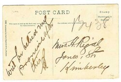 Cape of Good Hope SG#70(single frank)-KIMBERLY MR/19/07-postcard OLD ...