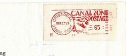 Panama CANAL ZONE-POSTAL METER(SCARCE USE)-CRISTOBAL ...