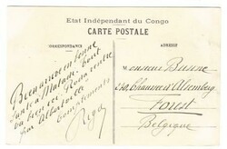 Belgian Congo Sc#43(single frank)-MATADI 28/NOVE/1910-postcard view ...