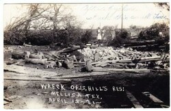 MELISSA(Collin County)TEXAS-REAL PHOTO Postcard WRECK OF J.S.HILL`S ...