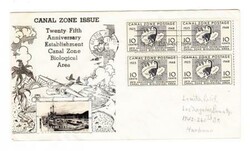 Panama CANAL ZONE-Sc#141(block of 4)-FIRST DAY-BALBOA HEIGHTS ...