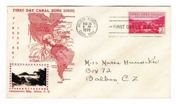 Panama CANAL ZONE-Sc#121-FIRST DAY-BALBOA HEIGHTS AUG/15/1939-CROSBY ...