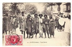 Upper Senegal and Niger Sc#5(single frank)-MOPTI 21/(6)/13-postcard ...