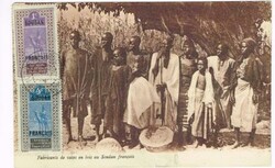 French Soudan Sc#21,#23-TOMBOUTOU 23/AOUT/24-postcard view FABRICANTS ...