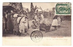 French Congo Sc#38(single frank)-BANGUI 16/OCT/07-postcard view LA ...