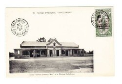 Middle Congo Sc#38-BRAZZAVILLE 30/JUIN/27-postcard view SAINTE JEANNE ...