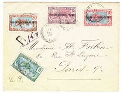 Oubangui-Chari POSTAL ENVELOPE-HG:B1-uprated Sc#9,#8-MIXED ...