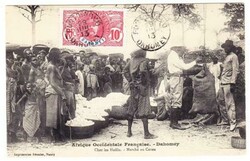 Dahomey Sc#21-PORTO NOVO 29/JUIL/13-postcard view CHEZ LES HOLLIS ...