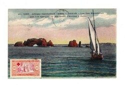 Senegal SEMIPOSTAL-Sc#B1(single frank)-DAKAR 21/JANV/19-TRANSATLANTIC ...