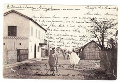 Senegal Sc#41(single frank)-LOUGA SENEGAL 2/NOV/05-postcard view RUE ...