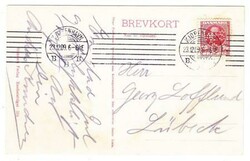 Denmark Sc#73-PERFIN-W.S.C.(single frank)-COPENHAGEN ...