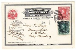 Venezuela POSTAL CARD-HG:12-uprated Sc#161(SCARCE ON COVER)-CARACAS ...