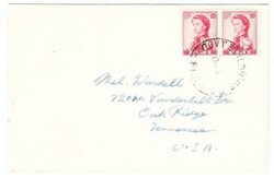 Fiji SG#301(pair)-GOVT BUILDINGS P.O. FIJI 13/??/61-Q.S.O.RADIO CARD ...