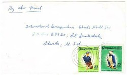 Guyana SG#453,#454-KITTY 20/MY/69-AIR MAIL TO USA-minor ...