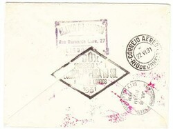 DO-X PORTUGAL Sc#421-HiValu(x3)-LISBON 28/JAN/31-envelope-ON BOARD ...