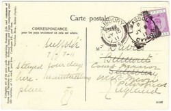 Cyprus SG#63(single frank)-LIMASSOL JY/8/11-postcard view BEIRUT FROM ...