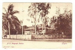 Lagos SG#45(single frank)-LAGOS W.AFRICA JU/22/190?-postcard view A.D ...