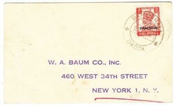 Pakistan SG#6(single frank)-BARAIKHALI DACCA 2/NOV/47-EAST ...