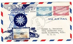 Sc#C20,#C22-TRANSPACIFIC CLIPPER-ILLUSTRATED CROSBY ...