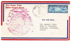 Sc#C7-TRANSPACIFIC CLIPPER-FIRST FLIGHT-CANTON ISLAND JUL/22/1940-TO ...