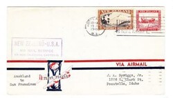 New Zealand SG#590,#585)-AUCKLAND 19/JL/1940-TRANSPACIFIC CLIPPER ...
