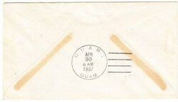 Hong Kong CHINA-SG#127,#128-HONG KONG AIR MAIL 29/AP/37-TRANSPACIFIC ...