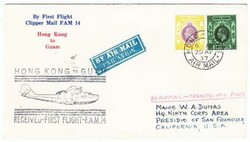 Hong Kong CHINA-SG#127,#128-HONG KONG AIR MAIL 29/AP/37-TRANSPACIFIC ...