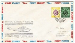 Hong Kong CHINA-SG#127,#128-HONG KONG AIR MAIL 29/AP/37-TRANSPACIFIC ...