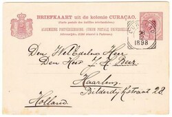 Netherlands Antilles Postal Card-HG:6-CURACAO 28/12/1898-SQUARED ...