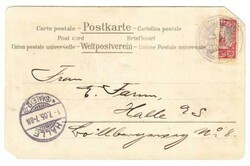 Caroline Islands GERMAN-Sc#9a-BISECT-ILLUSTRATED POSAGENTUR ...