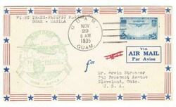 Sc#C20-TRANSPACIFIC CLIPPER-FIRST FLIGHT-PRINTED ILLUSTRATED BICOLOR ...